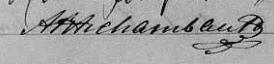 Signature de A R Archambaut: 14 janvier 1860 Signature de A R Archambaut: 14 janvier 1860