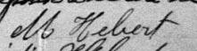 Signature de M Hebert: 21 octobre 1879 Signature de M Hebert: 21 octobre 1879