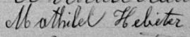 Signature de Mathilel Hebeter: 6 juillet 1891 Signature de Mathilel Hebeter: 6 juillet 1891