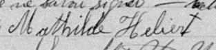 Signature de Mathilde Hebert: 28 septembre 1896 Signature de Mathilde Hebert: 28 septembre 1896