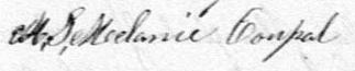 Signature de M. S. Melanie Coupal: 29 juin 1878 Signature de M. S. Melanie Coupal: 29 juin 1878