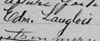 Signature de Edm. Langlois: 30 août 1895 Signature de Edm. Langlois: 30 août 1895