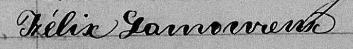 Signature de Félix Lamoureux: 3 juin 1865 Signature de Félix Lamoureux: 3 juin 1865
