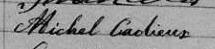 Signature de Michel Cadieux: 4 mars 1867 Signature de Michel Cadieux: 4 mars 1867