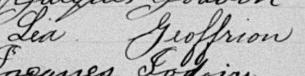 Signature de Léa Geoffrion: 24 octobre 1899 Signature de Léa Geoffrion: 24 octobre 1899
