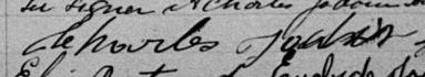 Signature de Charles Jodoin: 14 octobre 1899 Signature de Charles Jodoin: 14 octobre 1899