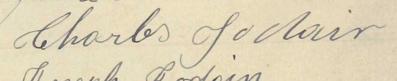Signature de Charles Jodoin: 17 mai 1901 Signature de Charles Jodoin: 17 mai 1901