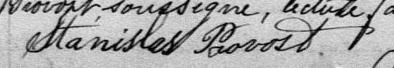 Signature de Stanislas Provost: 24 novembre 1883 Signature de Stanislas Provost: 24 novembre 1883
