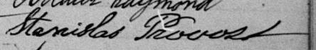 Signature de Stanislas Provost: 6 mars 1886 Signature de Stanislas Provost: 6 mars 1886