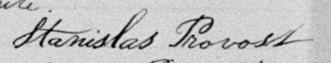Signature de Stanislas Provost: 20 septembre 1887 Signature de Stanislas Provost: 20 septembre 1887