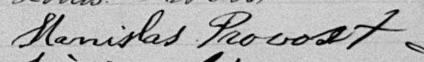 Signature de Stanislas Provost: 21 mars 1899 Signature de Stanislas Provost: 21 mars 1899