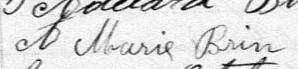Signature de A Marie Brin: 15 octobre 1878 Signature de A Marie Brin: 15 octobre 1878
