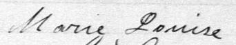 Signature de Marie Louise: 7 novembre 1878 Signature de Marie Louise: 7 novembre 1878