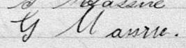 Signature de G Massue: 27 août 1881 Signature de G Massue: 27 août 1881