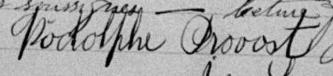 Signature de Rodolphe Provost: 27 janvier 1897 Signature de Rodolphe Provost: 27 janvier 1897