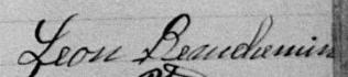 Signature de Leon Beauchemin: 5 juillet 1897 Signature de Leon Beauchemin: 5 juillet 1897