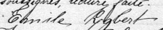 Signature de Emile Robert: 18 septembre 1884 Signature de Emile Robert: 18 septembre 1884