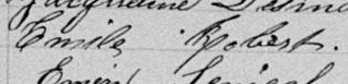 Signature de Emile Robert: 31 juillet 1892 Signature de Emile Robert: 31 juillet 1892