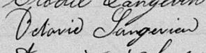 Signature de Octave Langevin: 14 juillet 1888 Signature de Octave Langevin: 14 juillet 1888