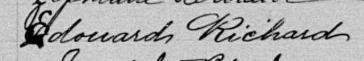 Signature de Edouard Richard: 24 février 1890 Signature de Edouard Richard: 24 février 1890