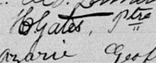 Signature de H. Gates Ptre: 15 mars 1892 Signature de H. Gates Ptre: 15 mars 1892
