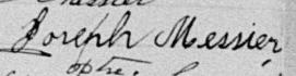 Signature de Joseph Messier: 23 janvier 1894 Signature de Joseph Messier: 23 janvier 1894