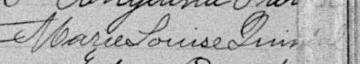 Signature de Marie Louise Quintal: 25 février 1895 Signature de Marie Louise Quintal: 25 février 1895