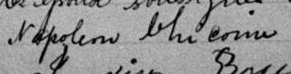 Signature de Napoleon Chicoine: 27 mai 1895 Signature de Napoleon Chicoine: 27 mai 1895