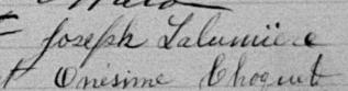 Signature de Joseph Lalumière: 17 septembre 1895 Signature de Joseph Lalumière: 17 septembre 1895