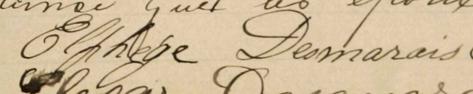Signature de Elphege Desmarais: 20 février 1900 Signature de Elphege Desmarais: 20 février 1900