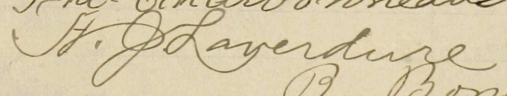 Signature de H. J. Laverdure: 28 septembre 1901 Signature de H. J. Laverdure: 28 septembre 1901