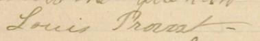 Signature de Louis Provost: 28 avril 1900 Signature de Louis Provost: 28 avril 1900