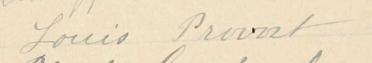 Signature de Louis Provost: 28 décembre 1901 Signature de Louis Provost: 28 décembre 1901