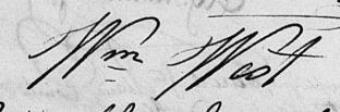 Signature de Wm West: 19 juin 1831 Signature de Wm West: 19 juin 1831
