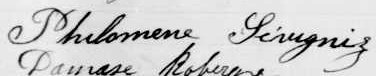 Signature de Philomene Sevigniy: SJW188519