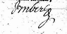 Signature de Imbert: 1757