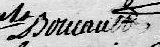 Signature de Boucault: 7 février 1735