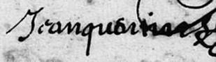 Signature de Jean Quentin: 1663