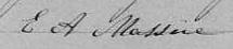 Signature de E A Massue: 23 mars 1863 Signature de E A Massue: 23 mars 1863