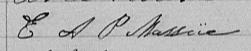 Signature de E A P Massüe: 29 août 1875 Signature de E A P Massüe: 29 août 1875