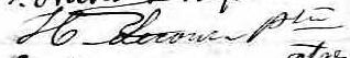 Signature de H Lecours Ptre: 28 décembre 1860 Signature de H Lecours Ptre: 28 décembre 1860