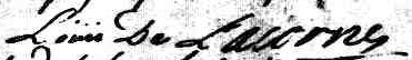 Signature de Loüis de Lacorne: 23 novembre 1717