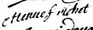 Signature d'Etienne Frichet: 6 mai 1707 Signature d'Etienne Frichet: 6 mai 1707
