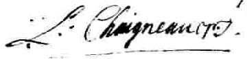 Signature de L Chaigneau: 