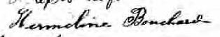 Signature de Hermeline Bouchard: 19 octobre 1903 Signature de Hermeline Bouchard: 19 octobre 1903